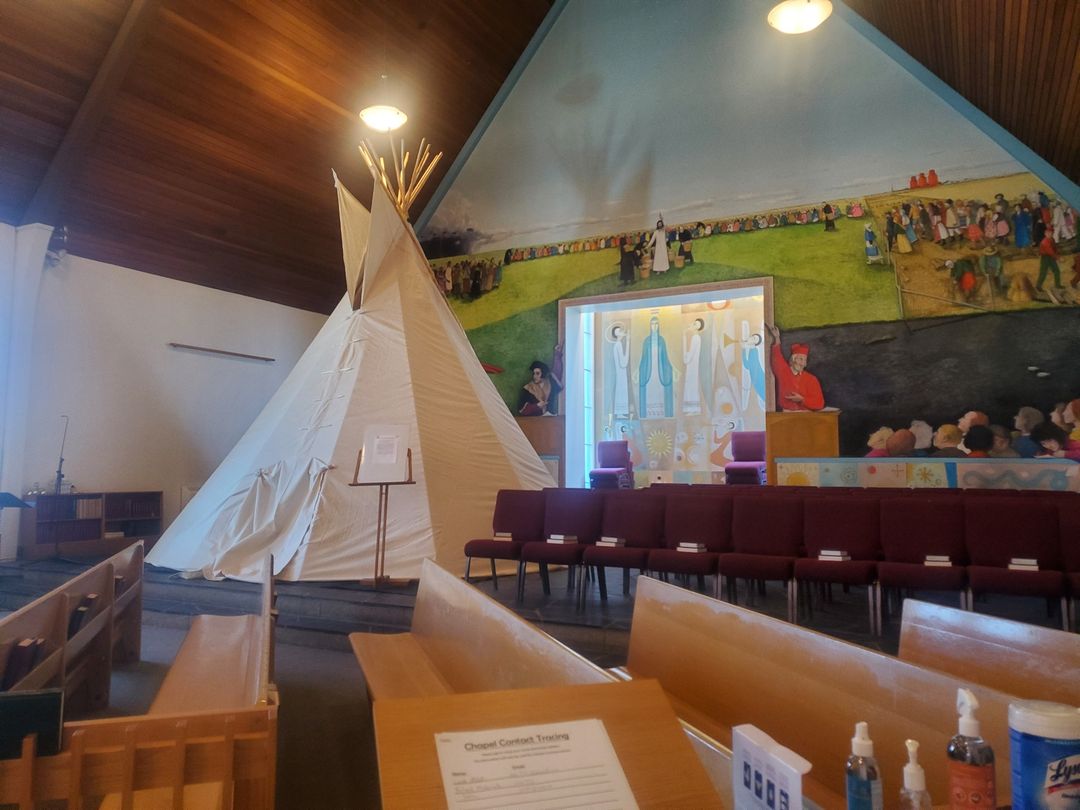Tipi in the chapel
